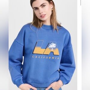 Frame Denim Blue Crew Neck Sweater